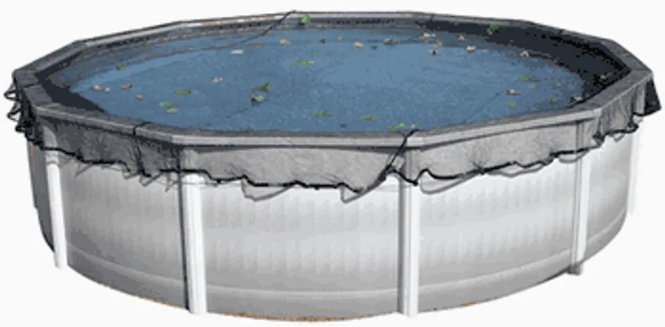 18' x 34' Oval Leaf Net Pool Cover