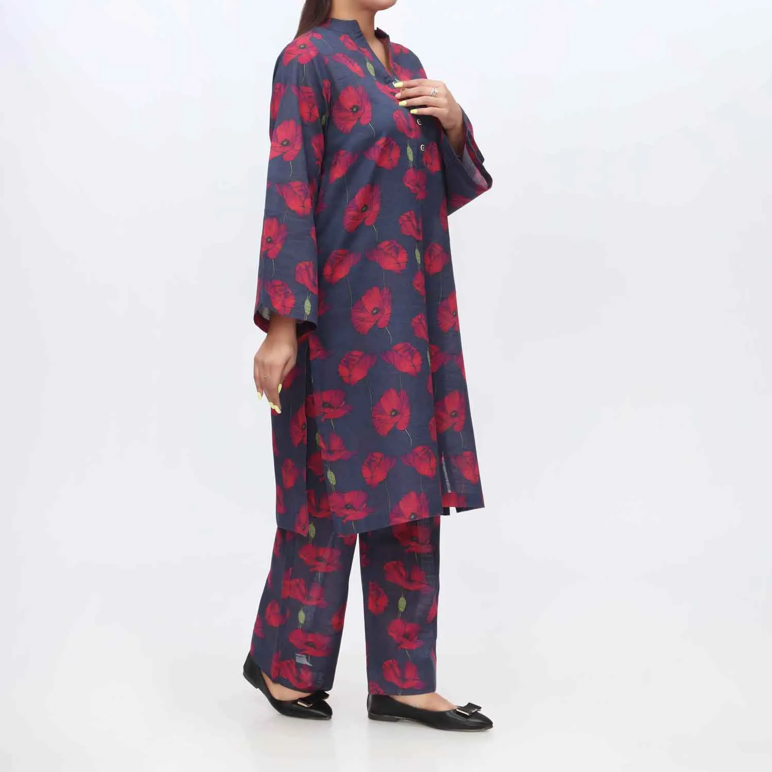 2PC- Printed Khaddar Shirt & Trouser PW9028