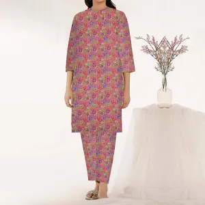 2PC- Unstitched Digital Printed Cambric Suit PW3446