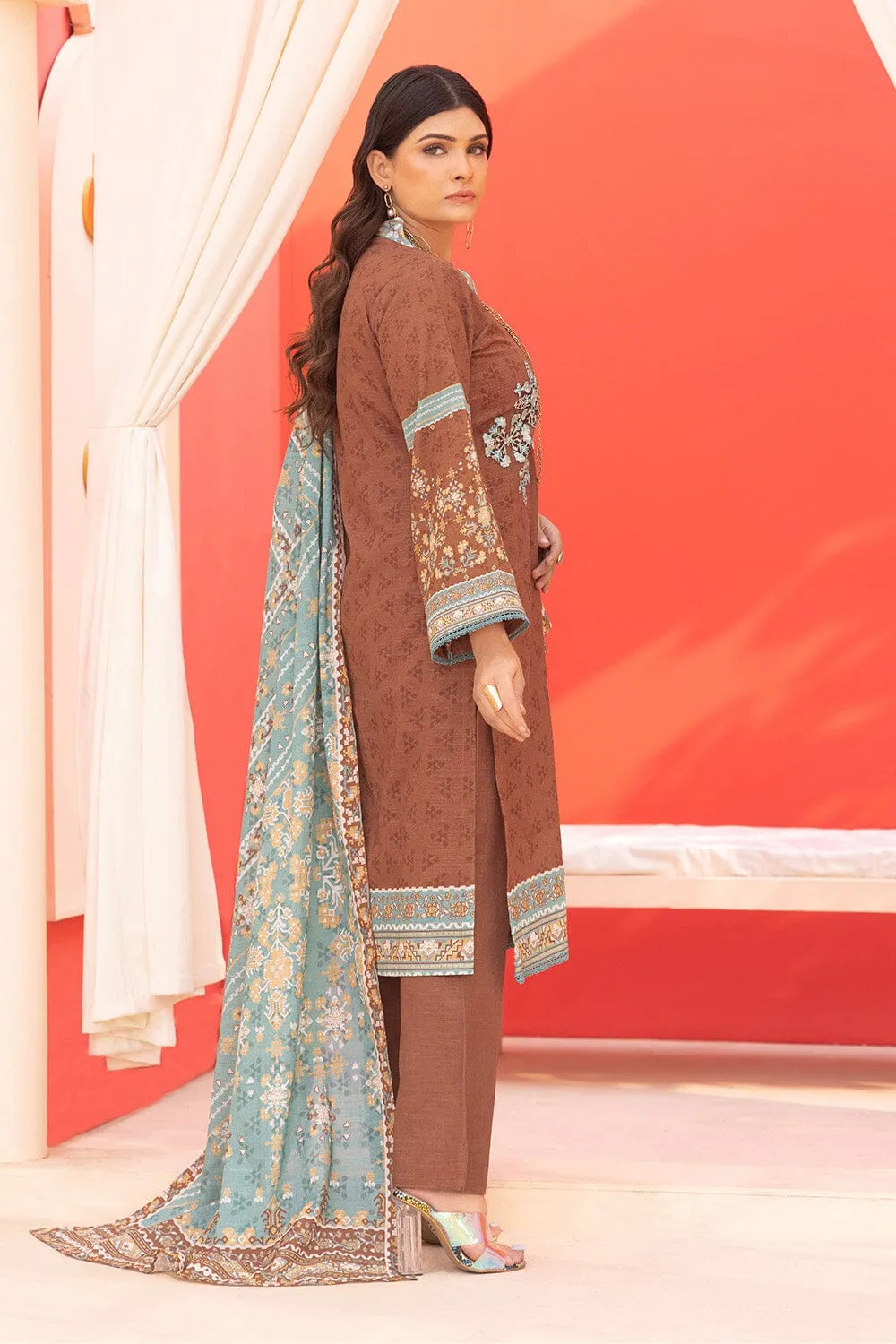 3PC Unstitched Khaddar Suit KKHE-2261