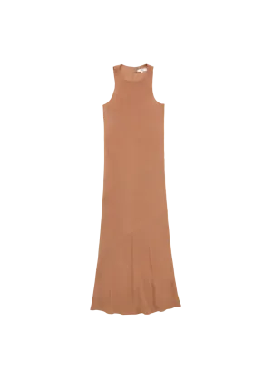 4 Ply Silk Bias Dress in Sunset Tan
