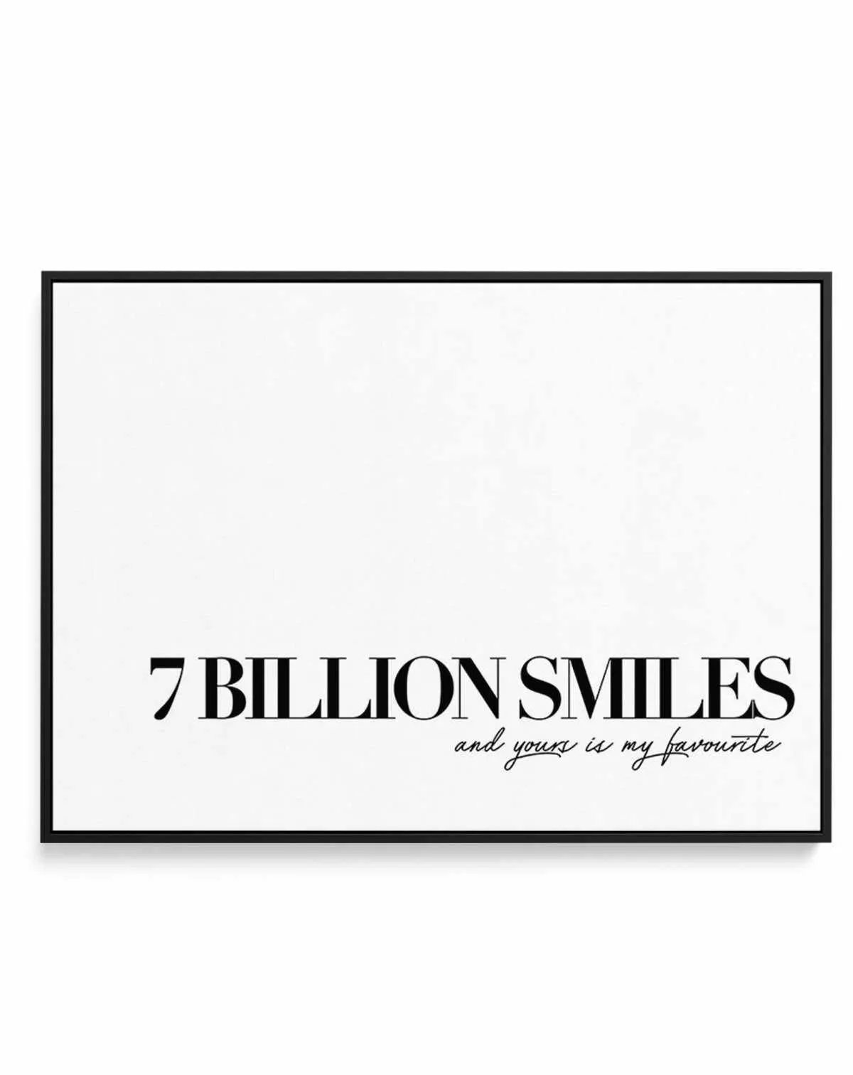 7 Billion Smiles | Framed Canvas Art Print