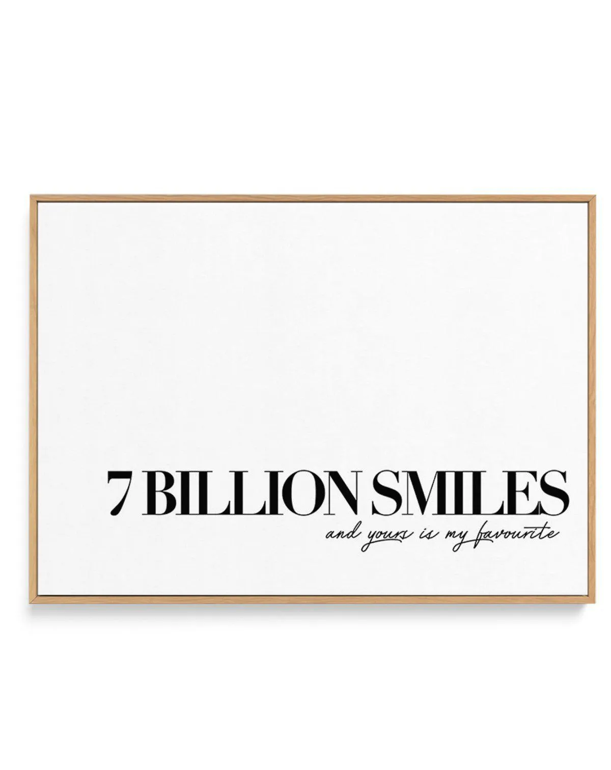 7 Billion Smiles | Framed Canvas Art Print