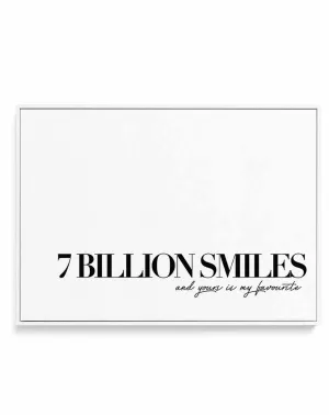 7 Billion Smiles | Framed Canvas Art Print