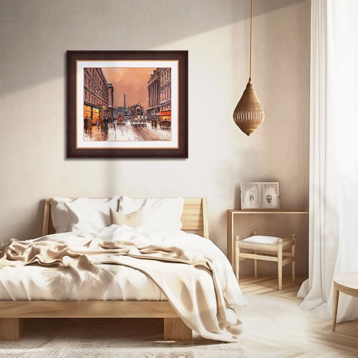 'A Parisian Evening' Handmade Oil Painting 20"x24"