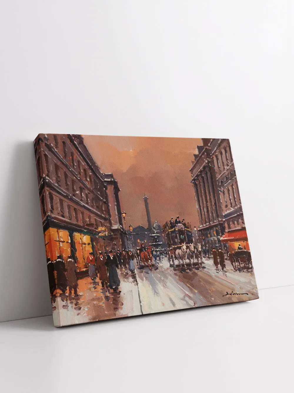 'A Parisian Evening' Handmade Oil Painting 20"x24"