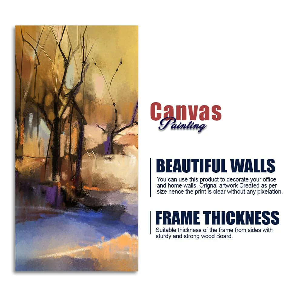 Abstract Winter Forest landscape Wall Painting