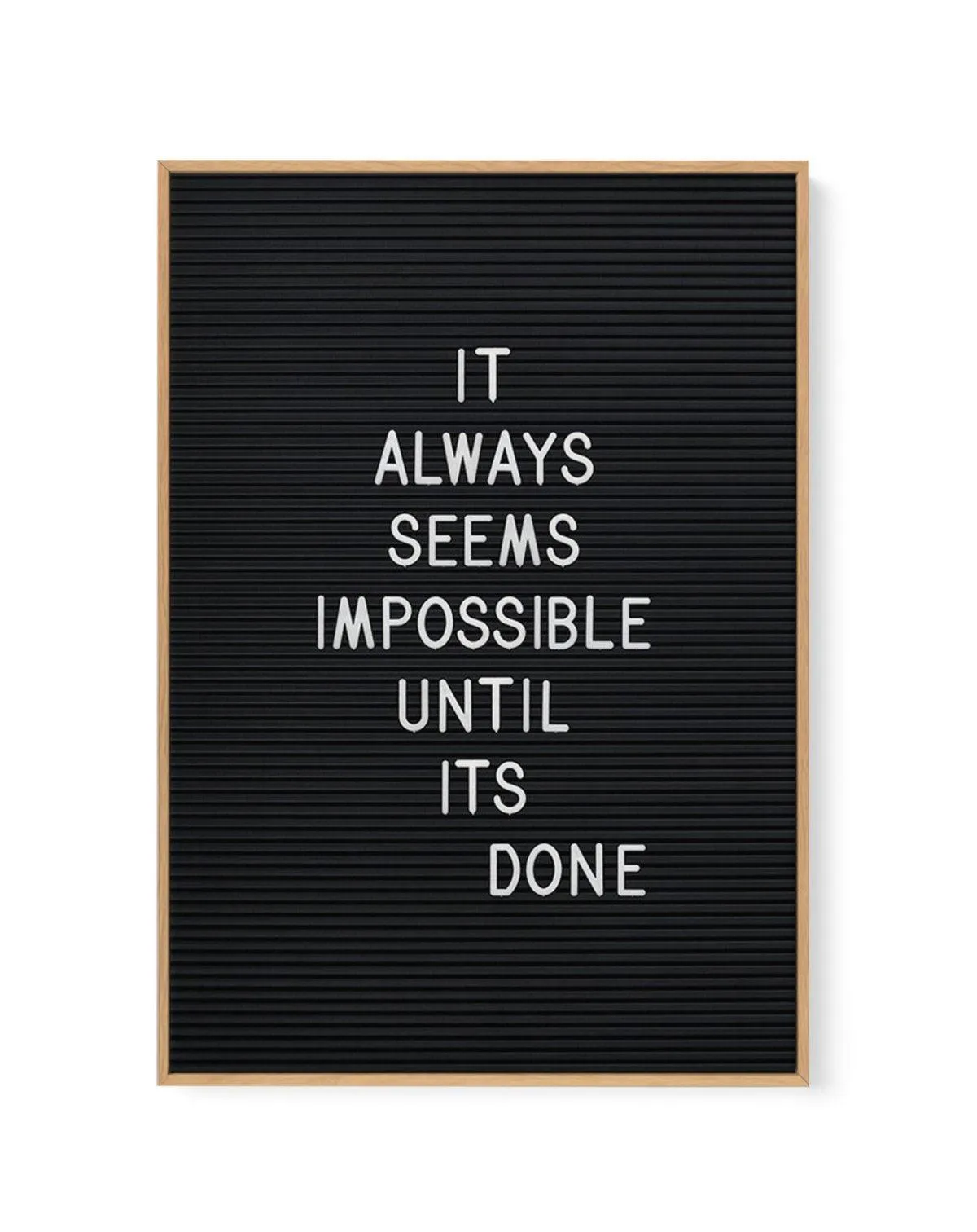 Always Seems Impossible... | Framed Canvas Art Print