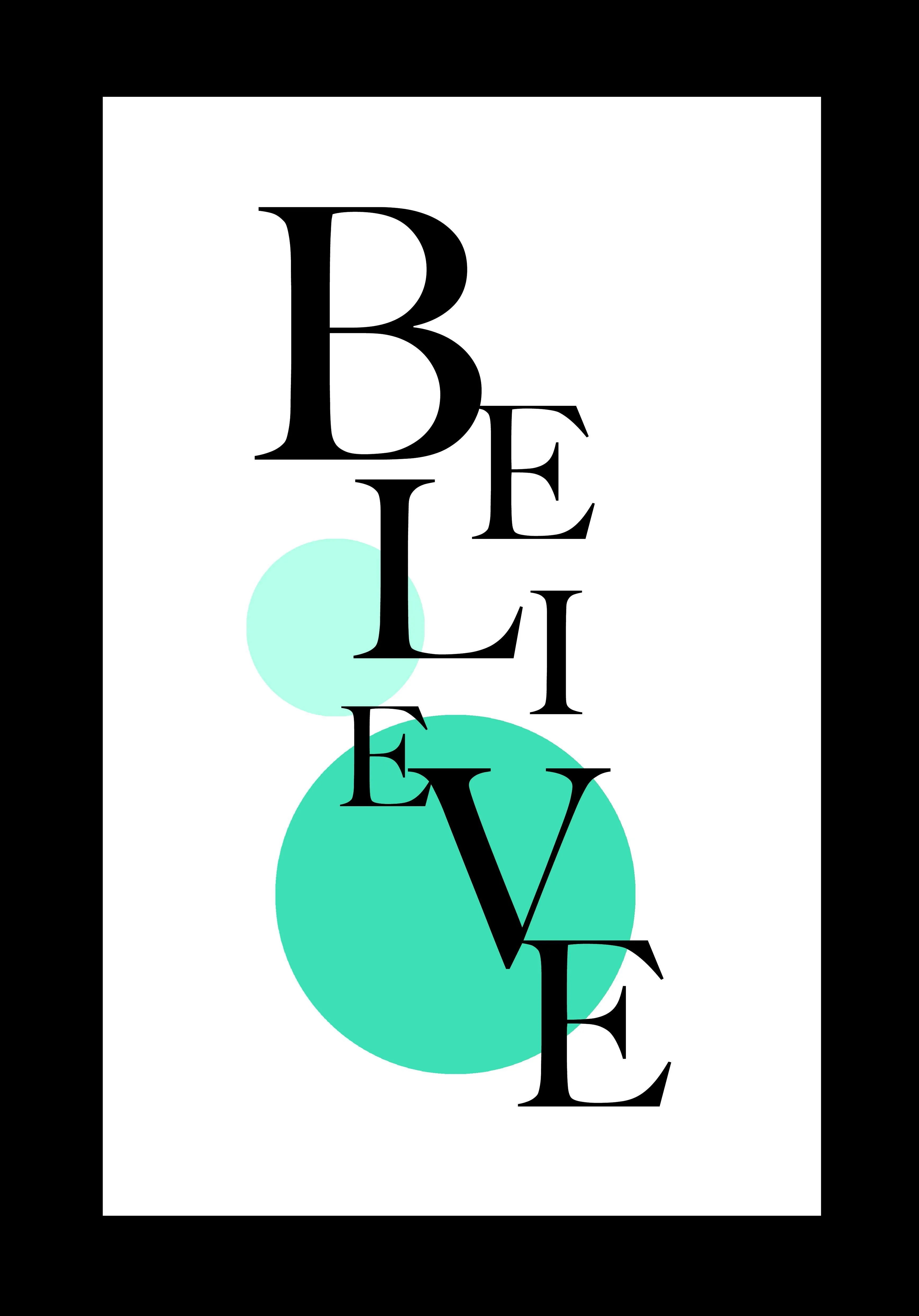 BELIEVE inspirational Canvas