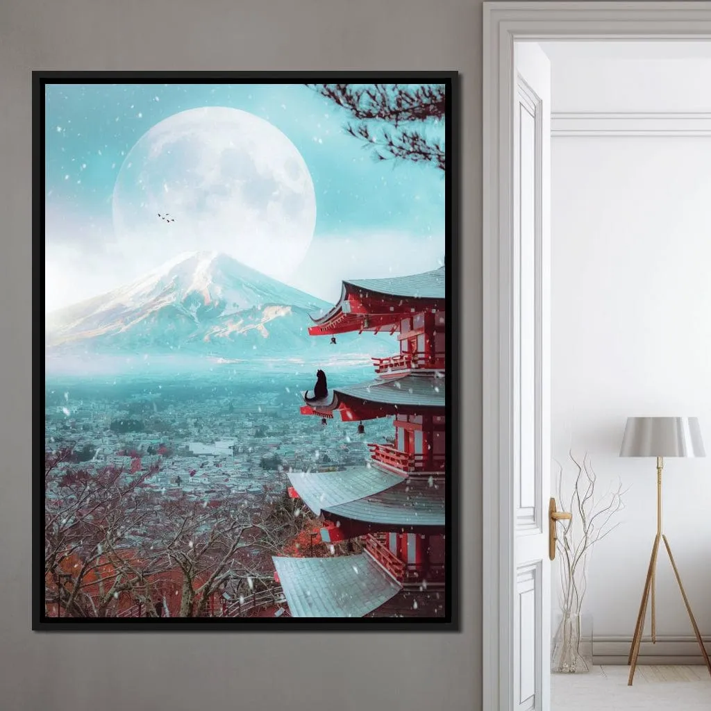 Black cat and Mount Fuji - Gen Z