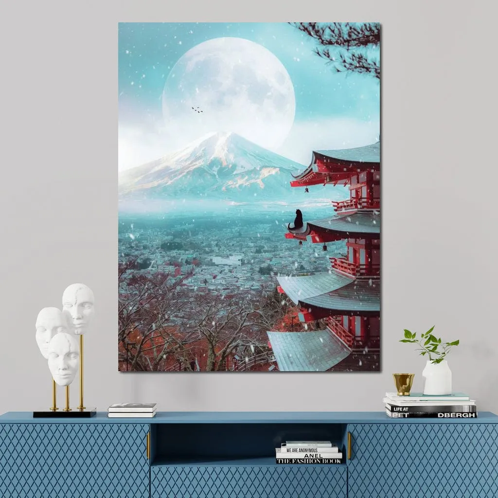 Black cat and Mount Fuji - Gen Z