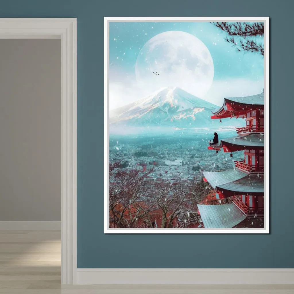 Black cat and Mount Fuji - Gen Z