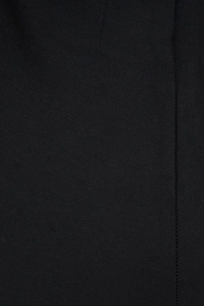 Black Leggings Mid Rise Ponte
