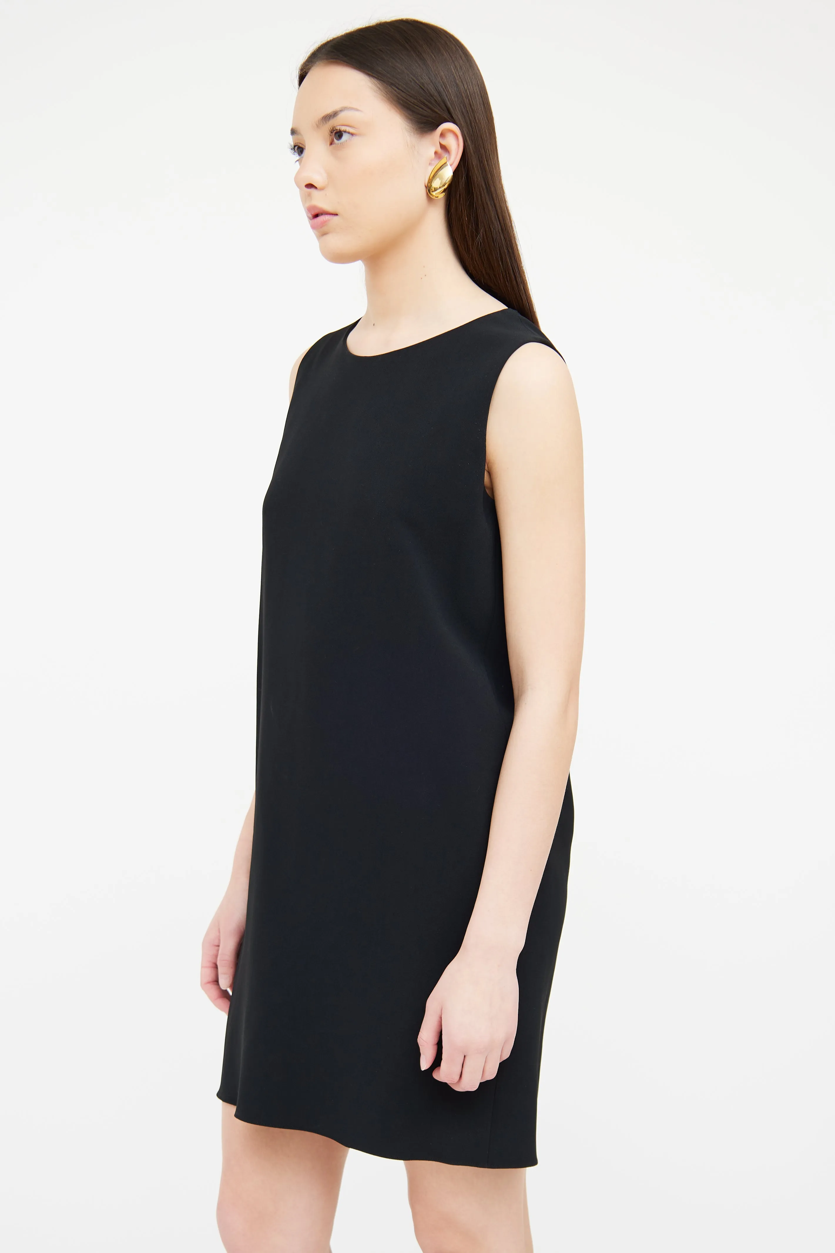Black Shift Midi Dress