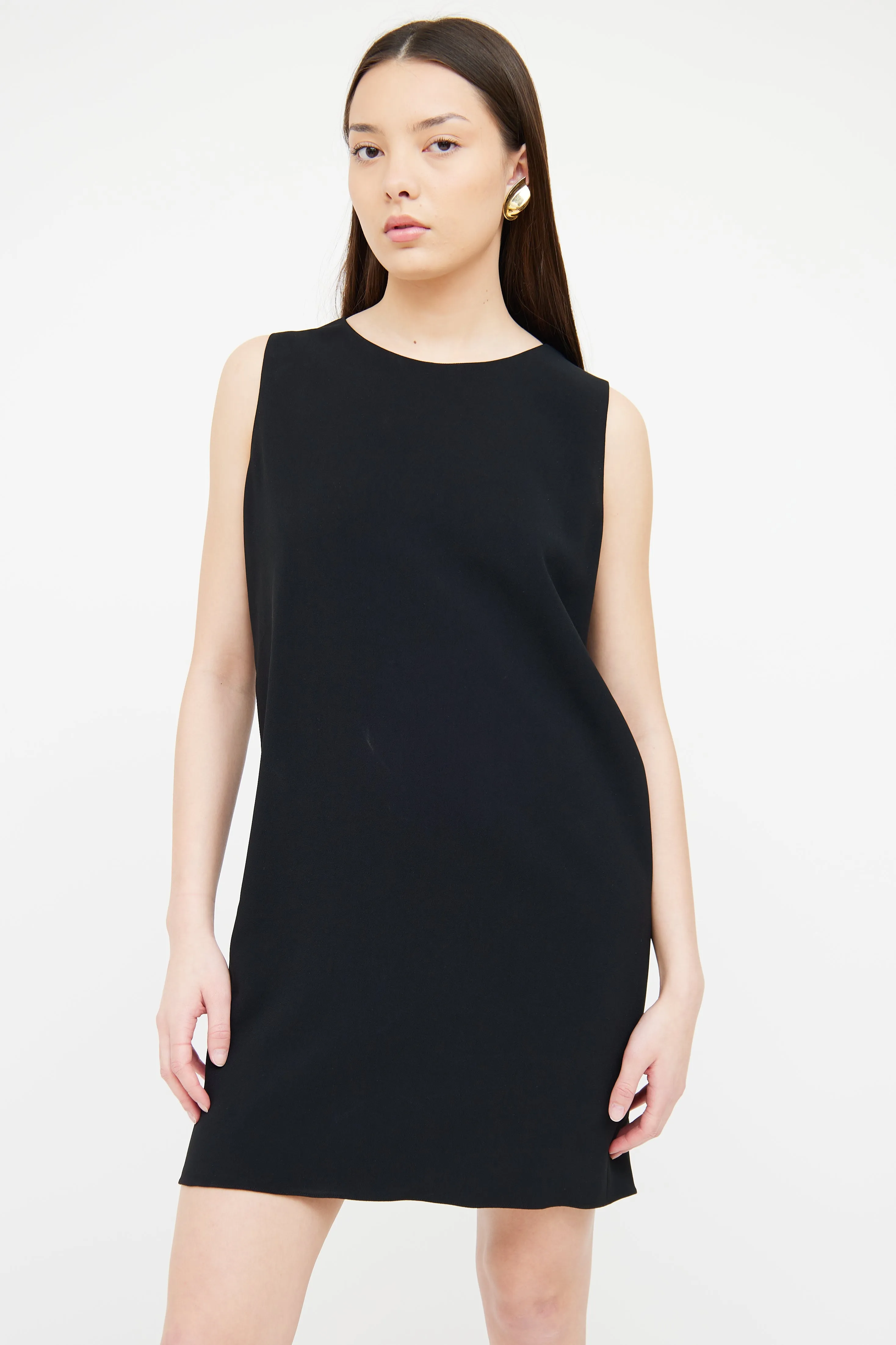 Black Shift Midi Dress