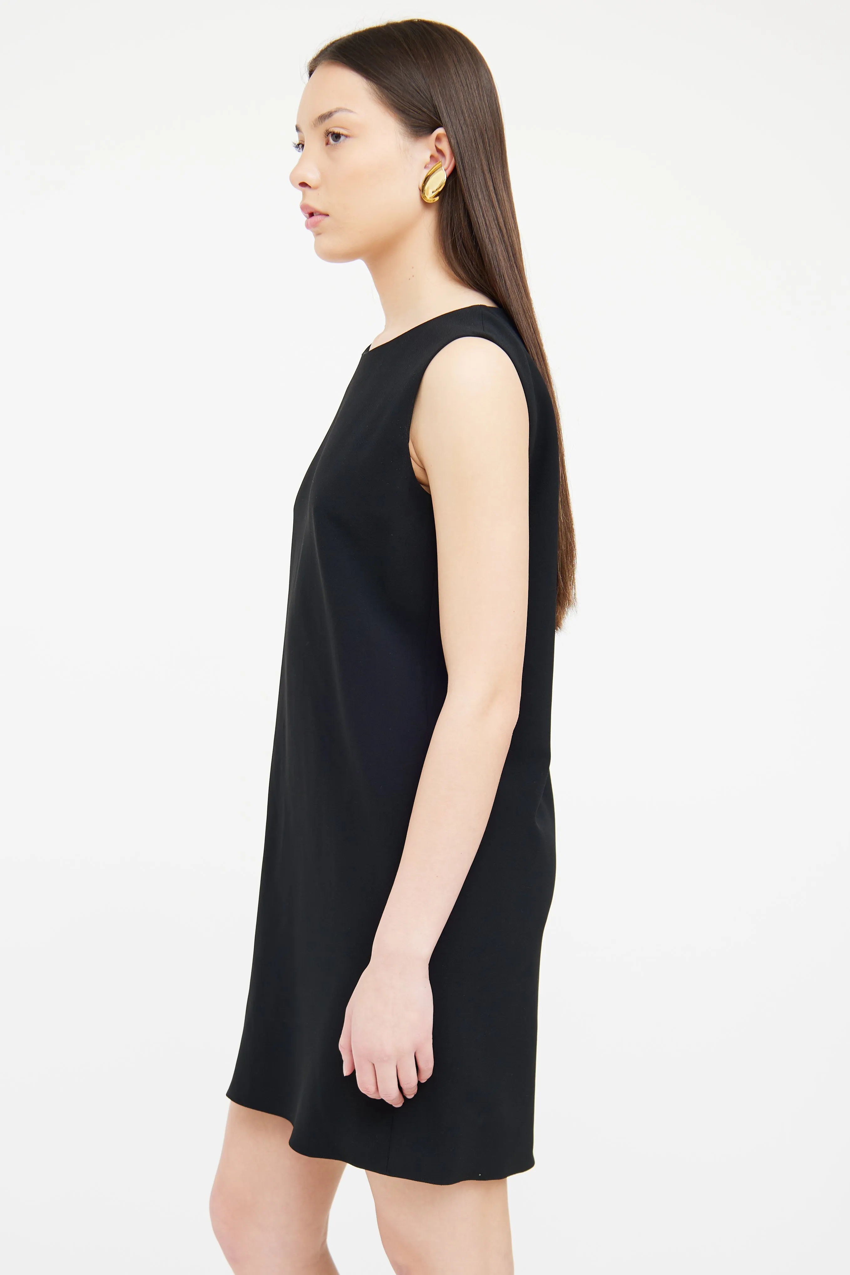 Black Shift Midi Dress