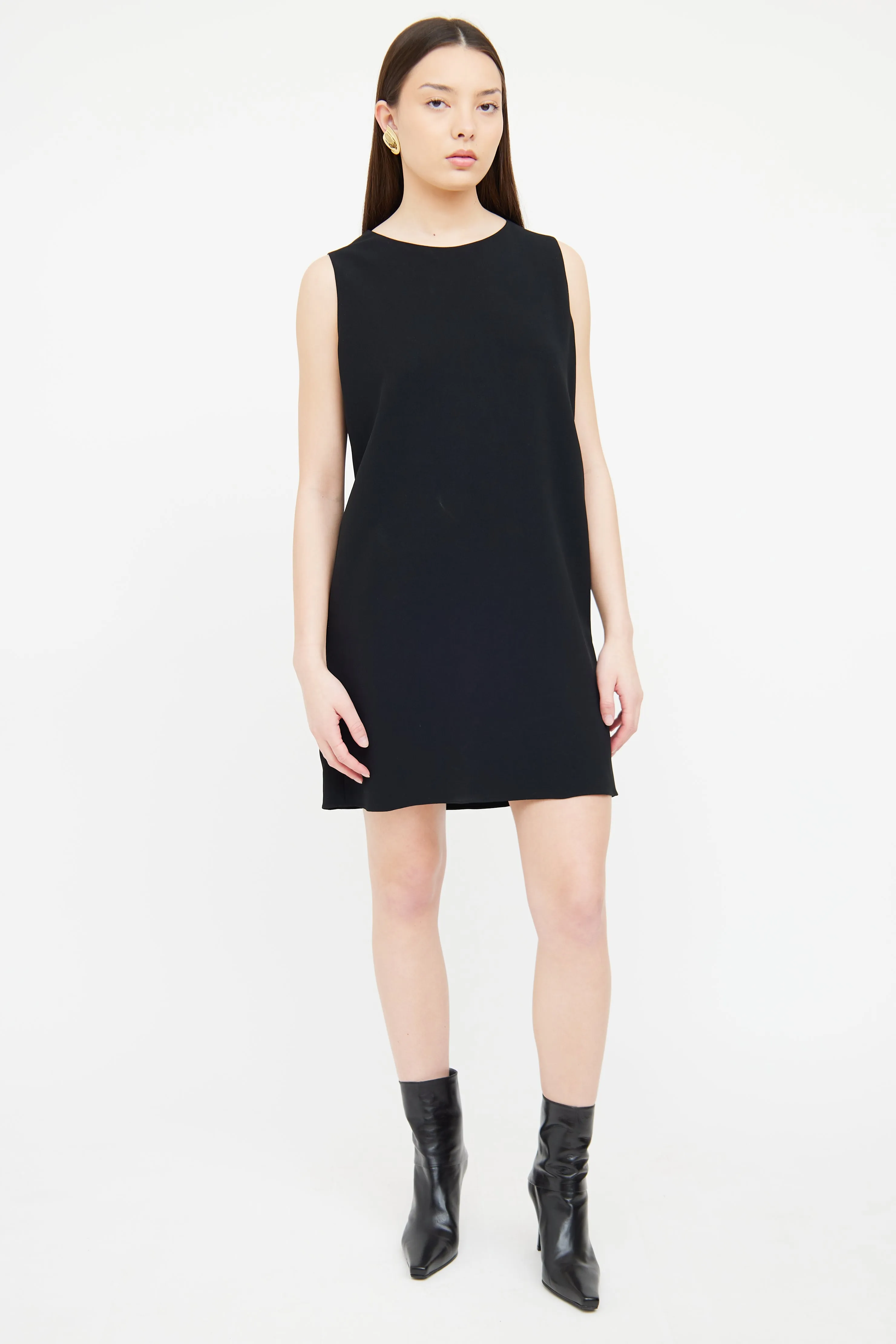 Black Shift Midi Dress