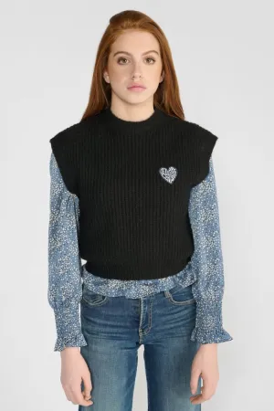 Black Sleeveless Jumper