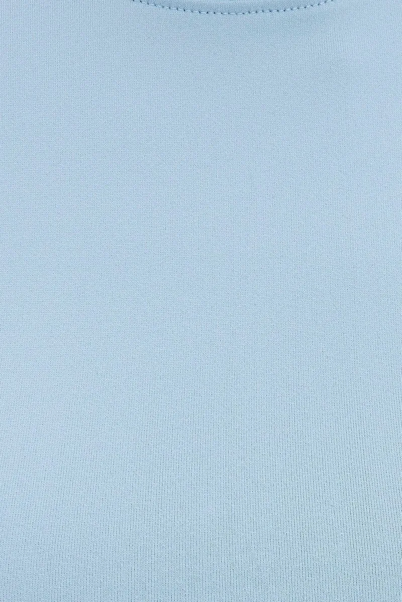 Blue Supersoft Top Short Sleeve Round Neck
