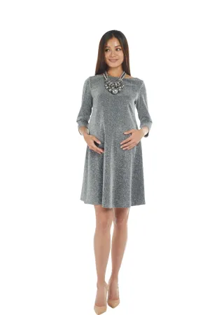 Bohn Fabulous Maternity Long Sleeve Sequin Dress S - XL