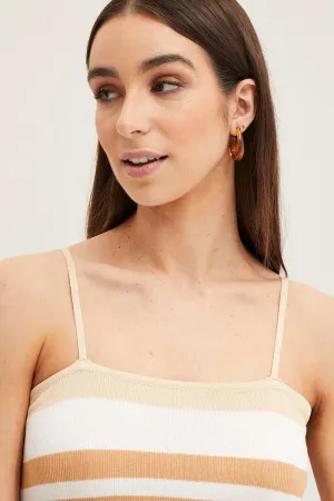 Brown 3 Pack Resin Hoop Earrings