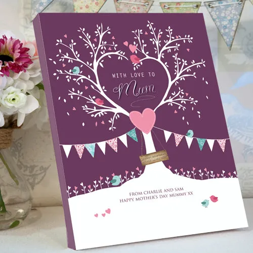 Bunting Tree Mother's Day Personalised Canvas