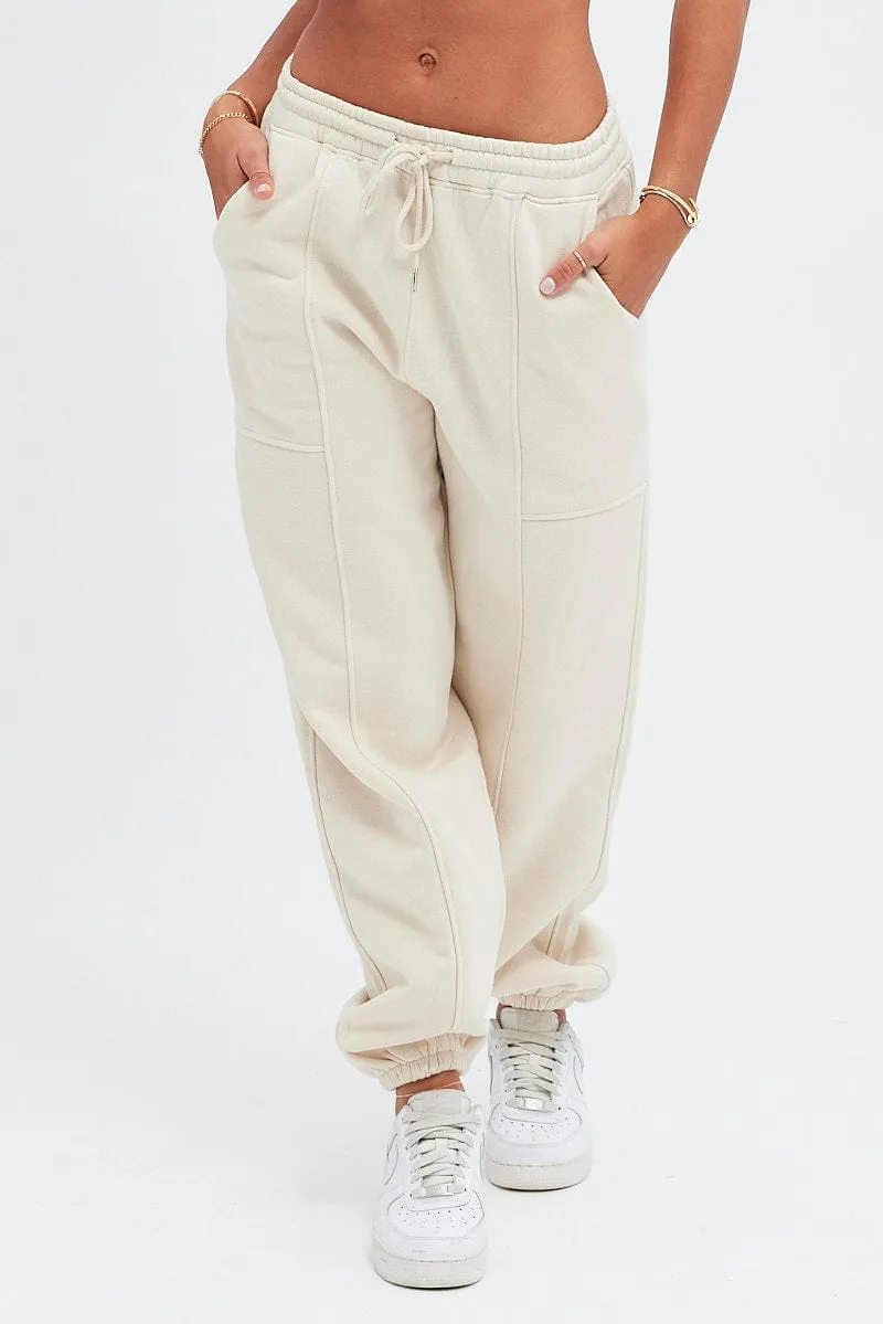 Camel Track Pants High Rise Jogger