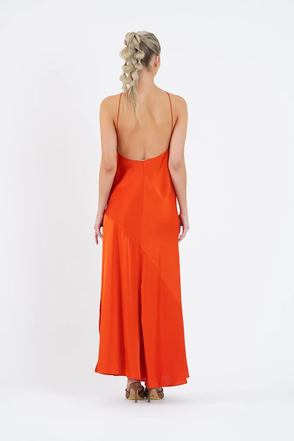 CAPRICORN DRESS IN BURNT ORANGE