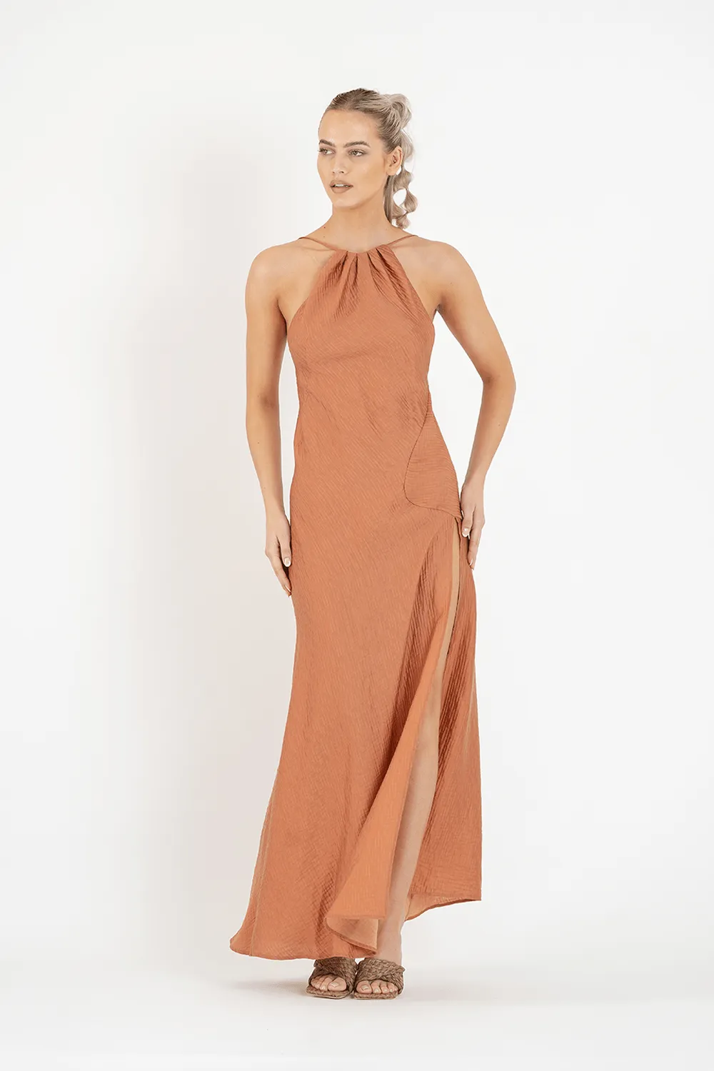 CAPRICORN DRESS IN CHESTNUT