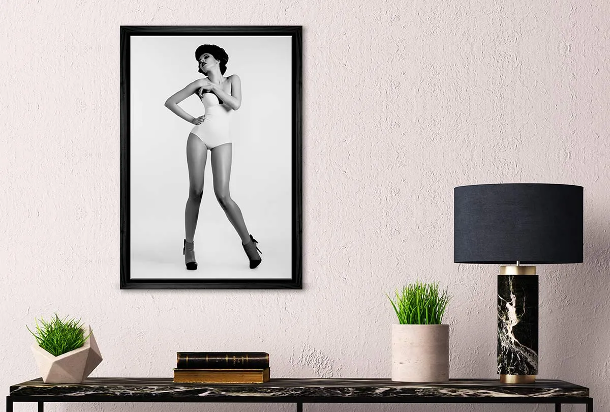 Captivating 1950s Model Fashion Canvas Wall Art Print