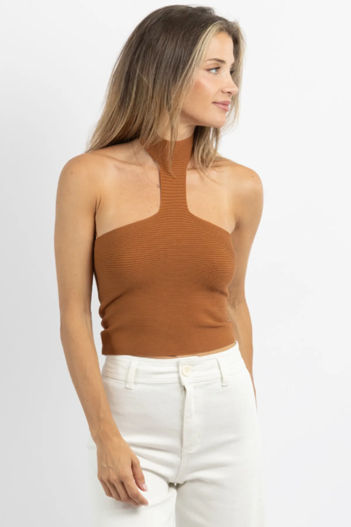 CASCADE CAFE MOCKNECK KNIT TOP