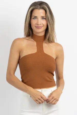 CASCADE CAFE MOCKNECK KNIT TOP
