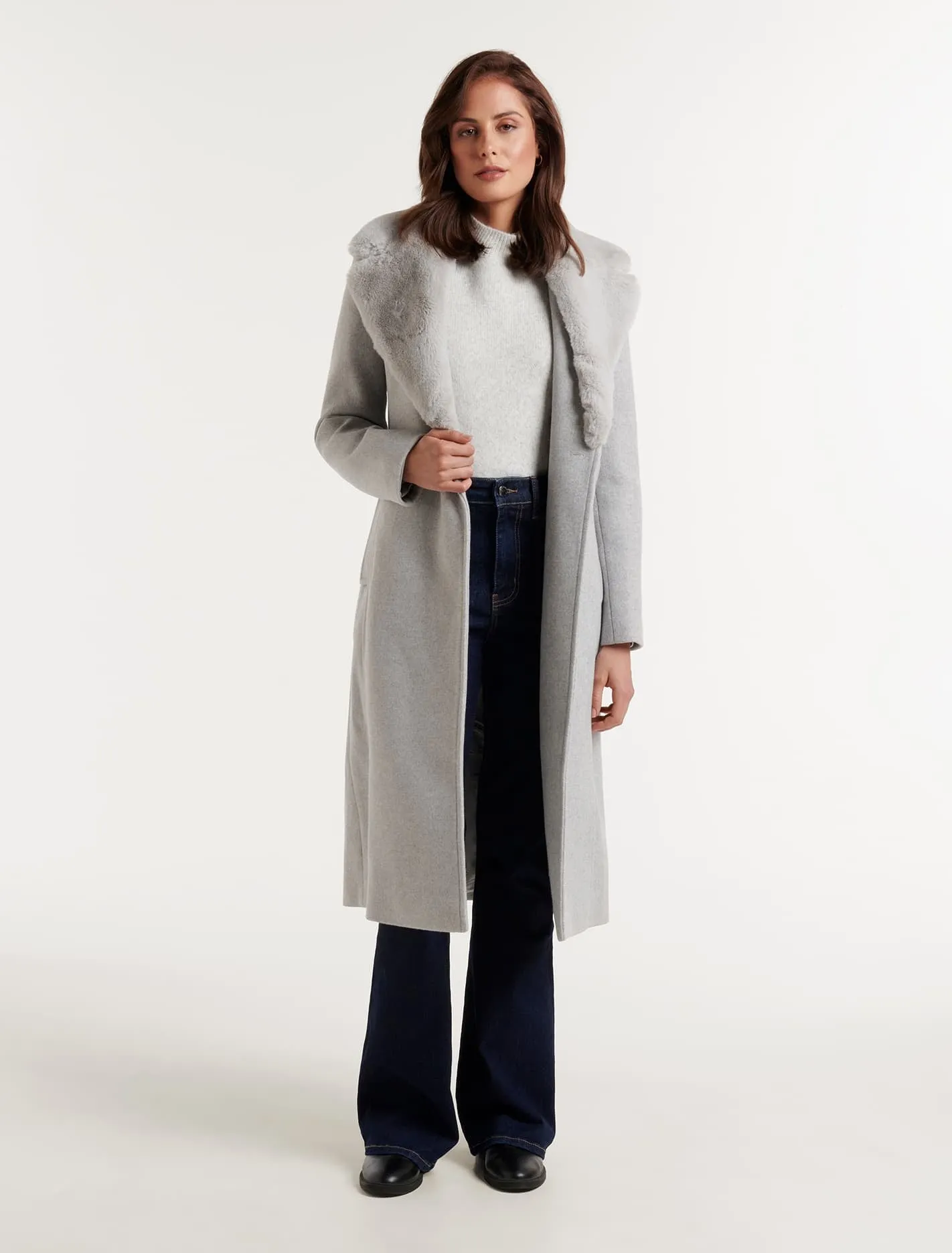 Charlie Faux Fur Collar Coat