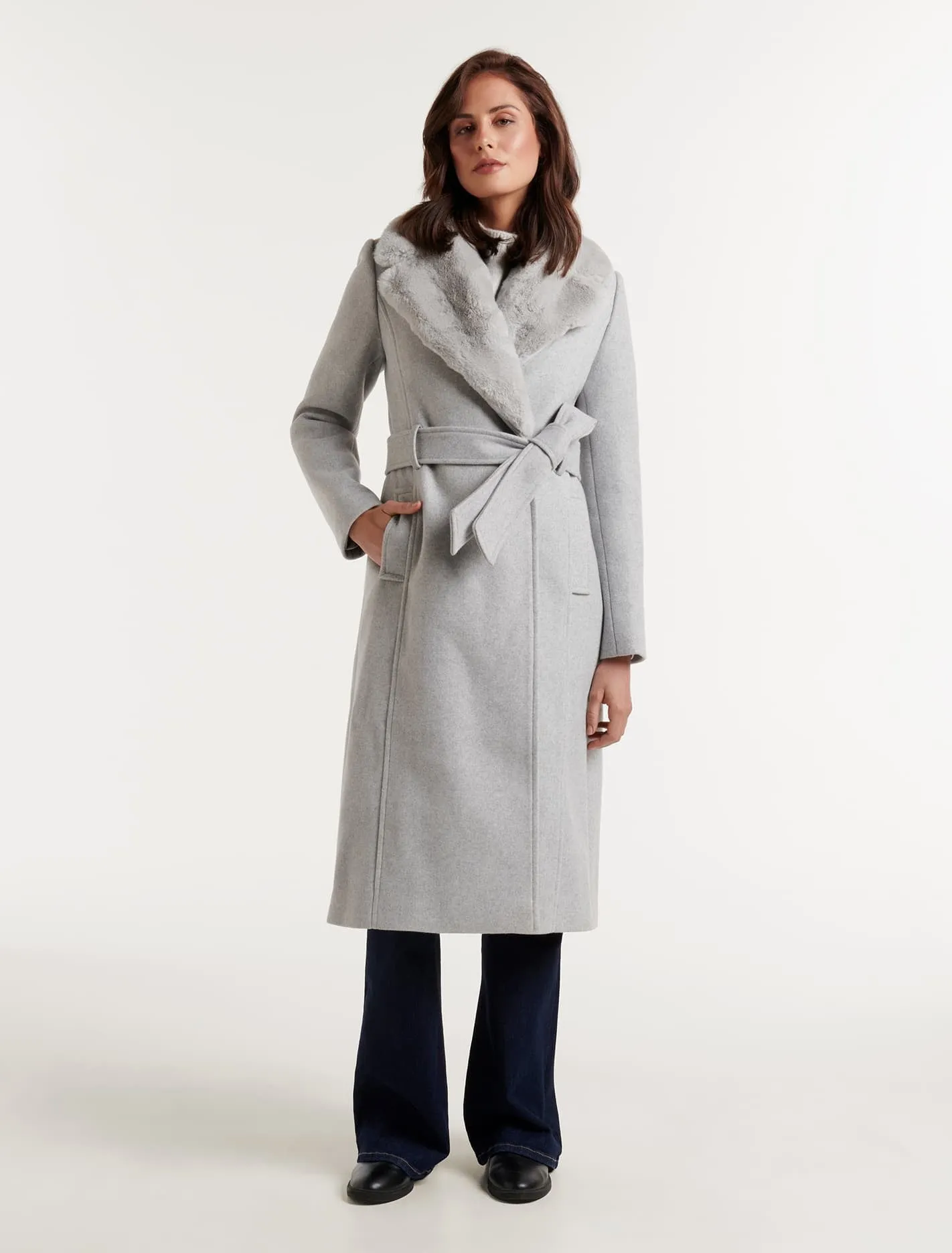 Charlie Faux Fur Collar Coat