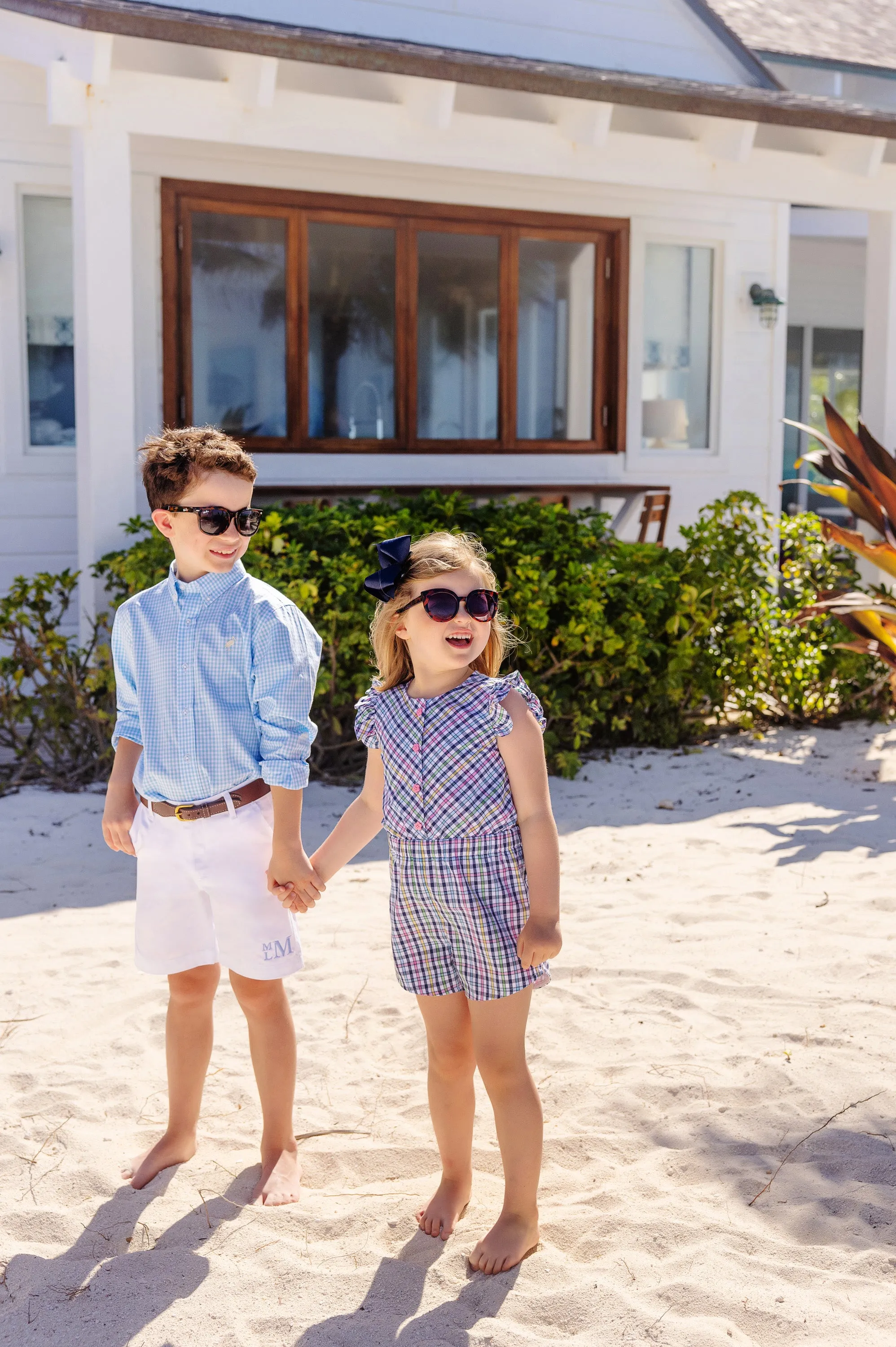 Charlie's Chinos - Worth Avenue White with Multicolor Stork