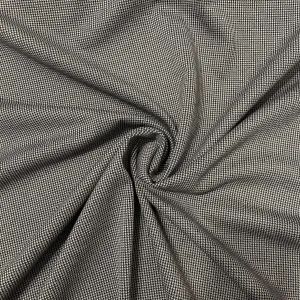 Checkered Light Grey Woollen Fabric