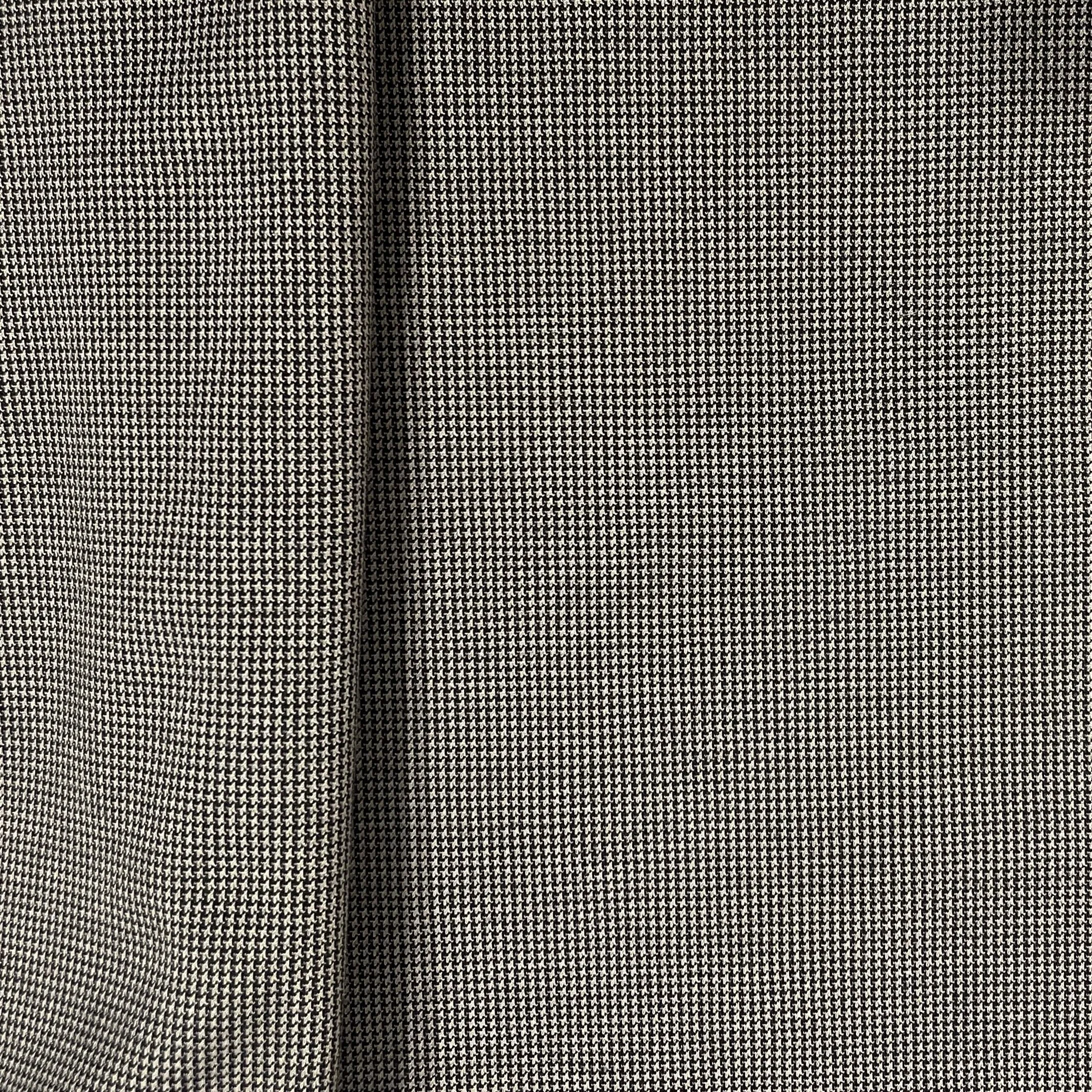 Checkered Light Grey Woollen Fabric