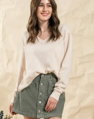 Cream Everyday Knit Top