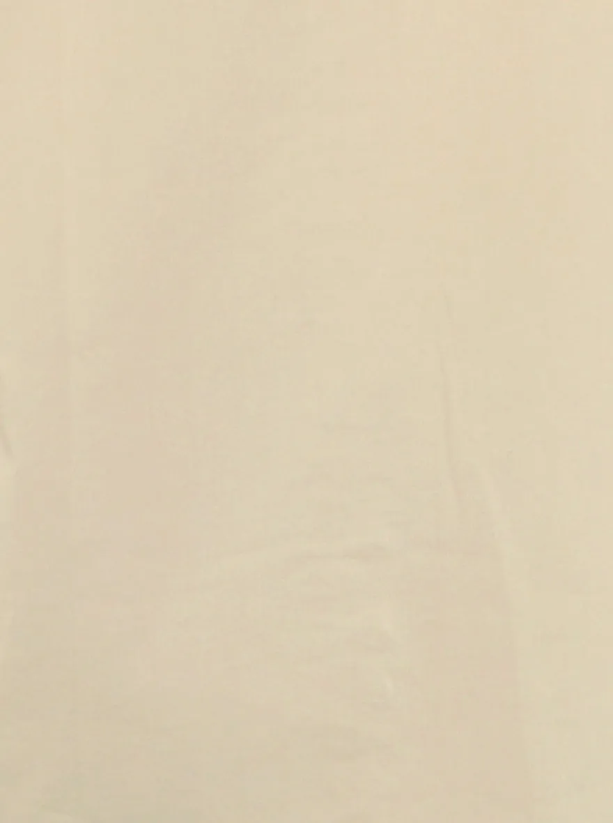 Cream Solid Classic Fit Casual Shirt | Greenfibre