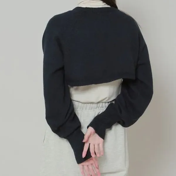CROP BOLERO KNIT TOP
