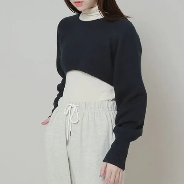 CROP BOLERO KNIT TOP