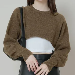 CROP BOLERO KNIT TOP
