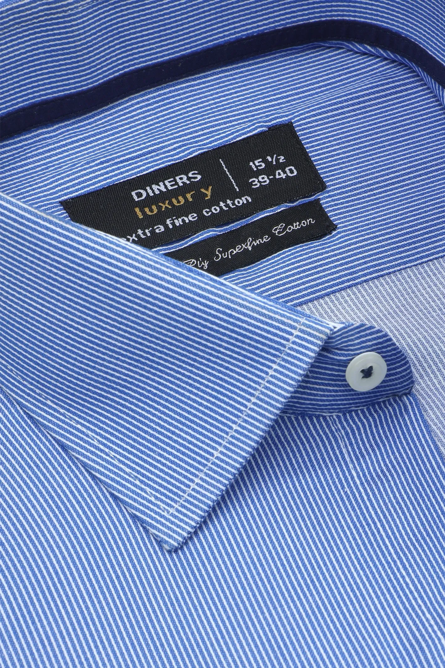 Dark Blue Hairline Stripe Formal Men Shirt