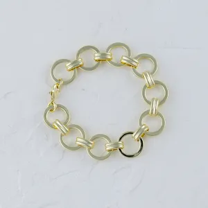 Designer Circle Link Gold Bracelet