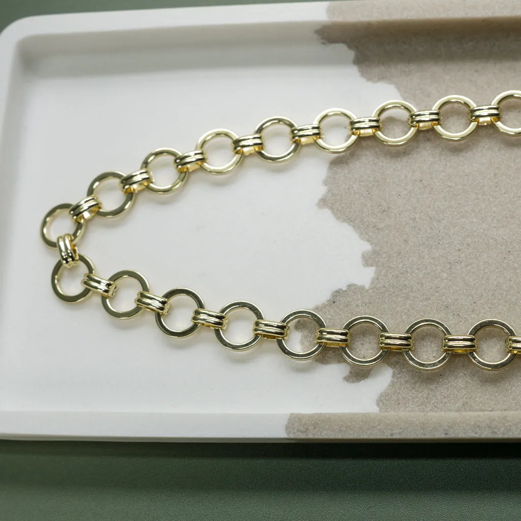 Designer Circle Link Necklace
