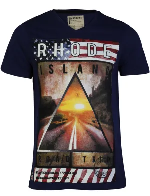 Dissident Rhode Island  printed cotton T-Shirt in Estate Blue