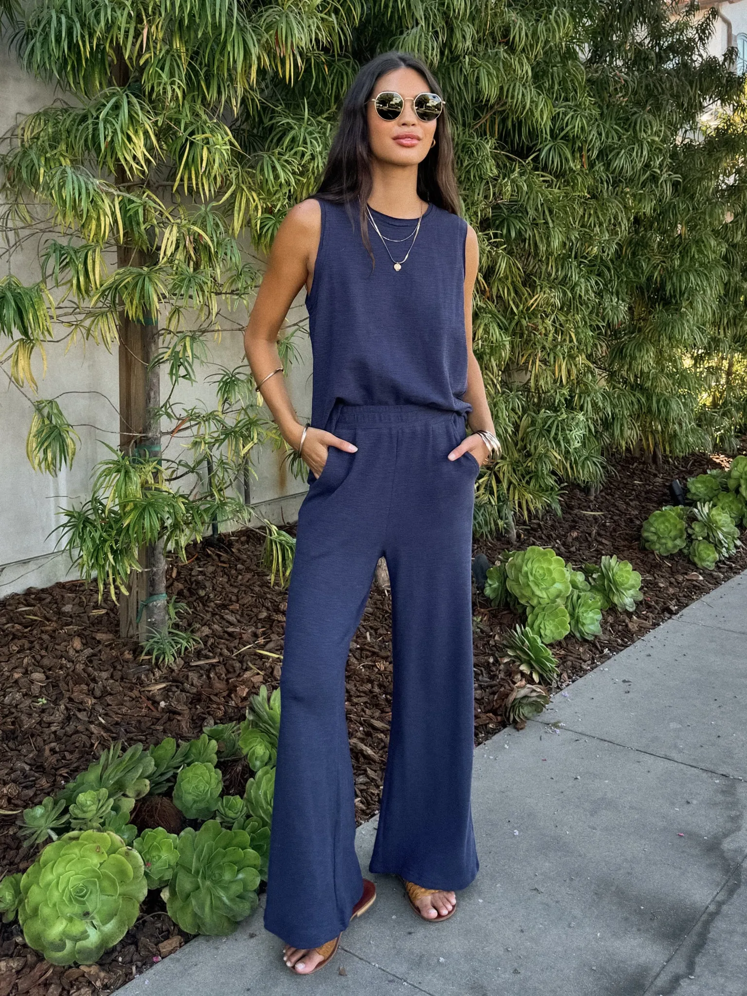 Easy Going Knit Top in Navy