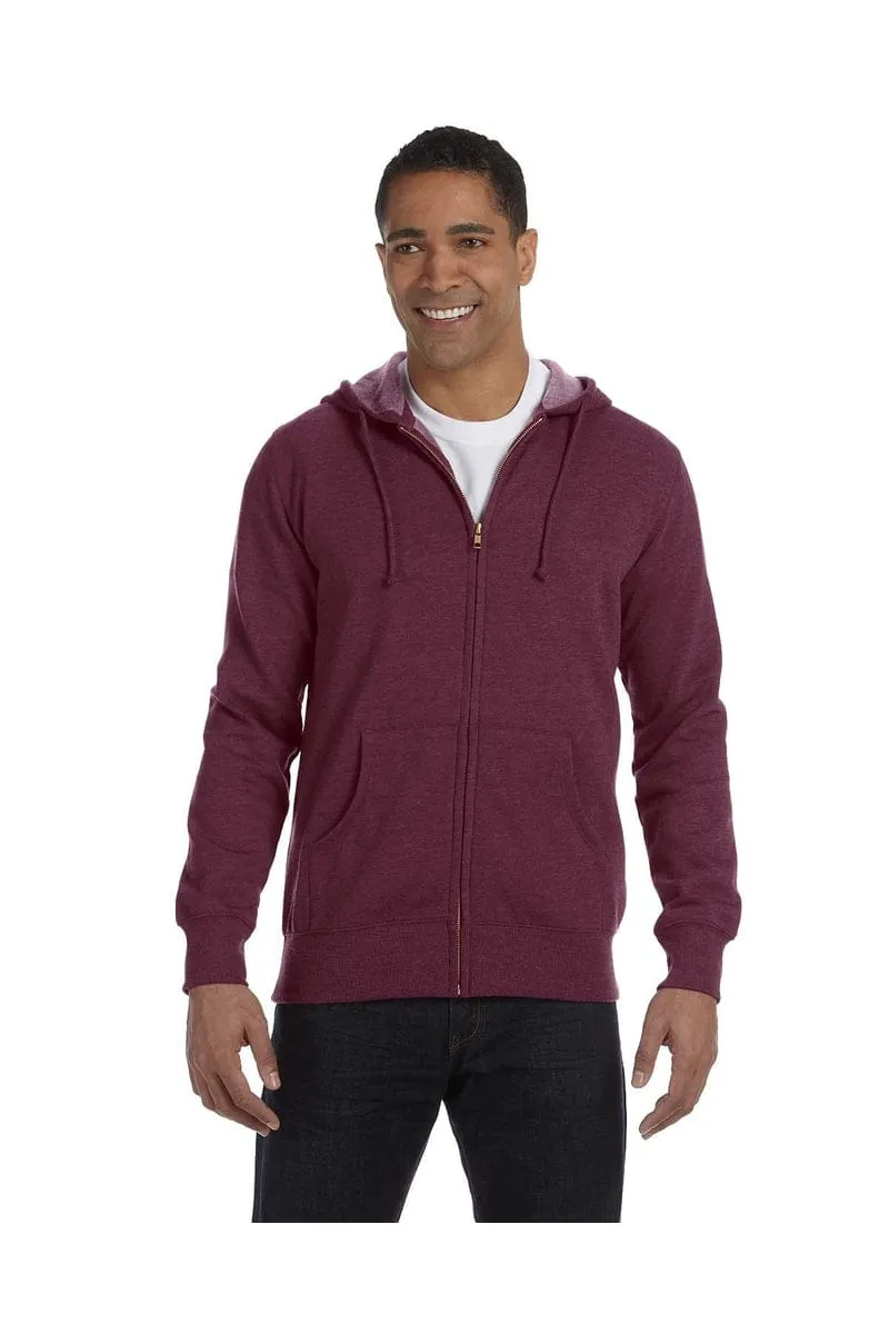econscious EC5680: Men's 7 oz. Organic/Recycled Heathered Full-Zip Hood