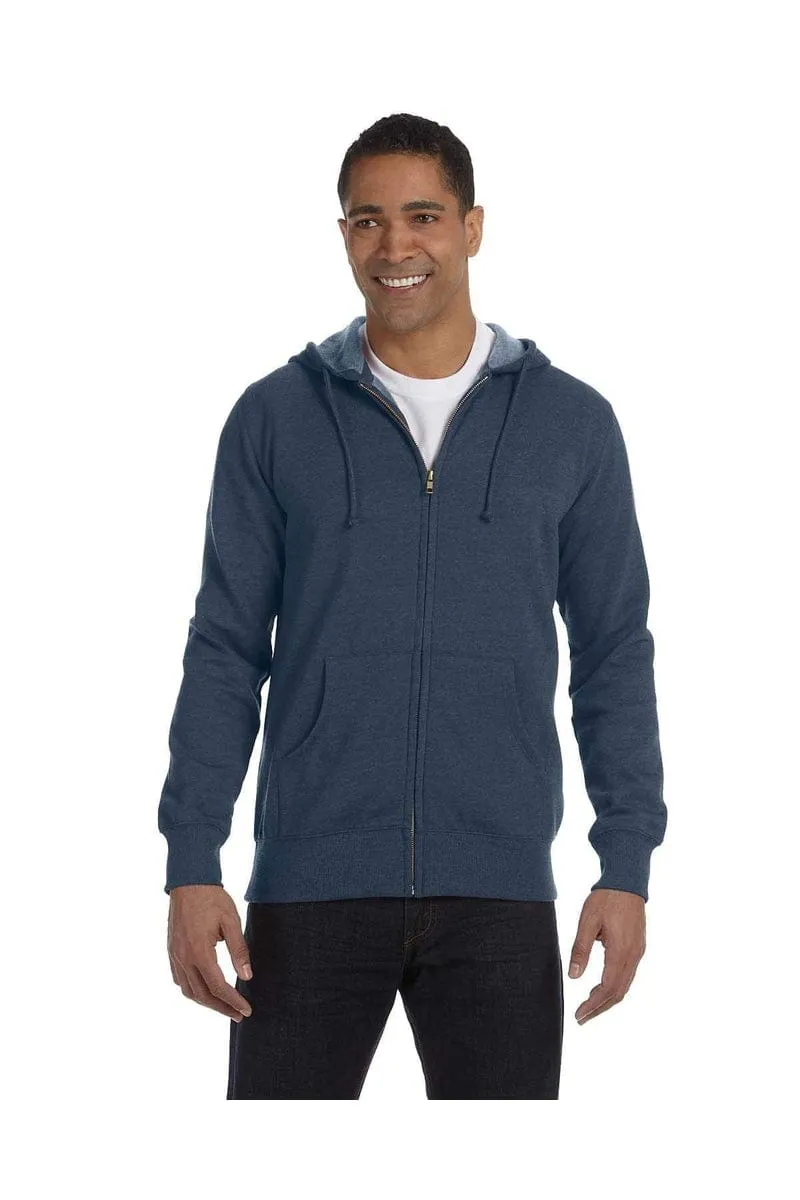 econscious EC5680: Men's 7 oz. Organic/Recycled Heathered Full-Zip Hood