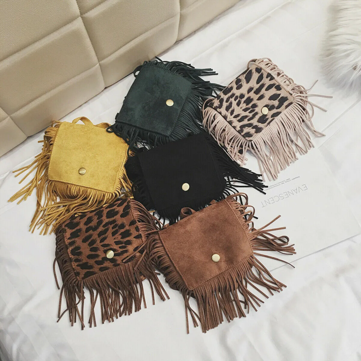 Fashion Canvas Tassle Handbag